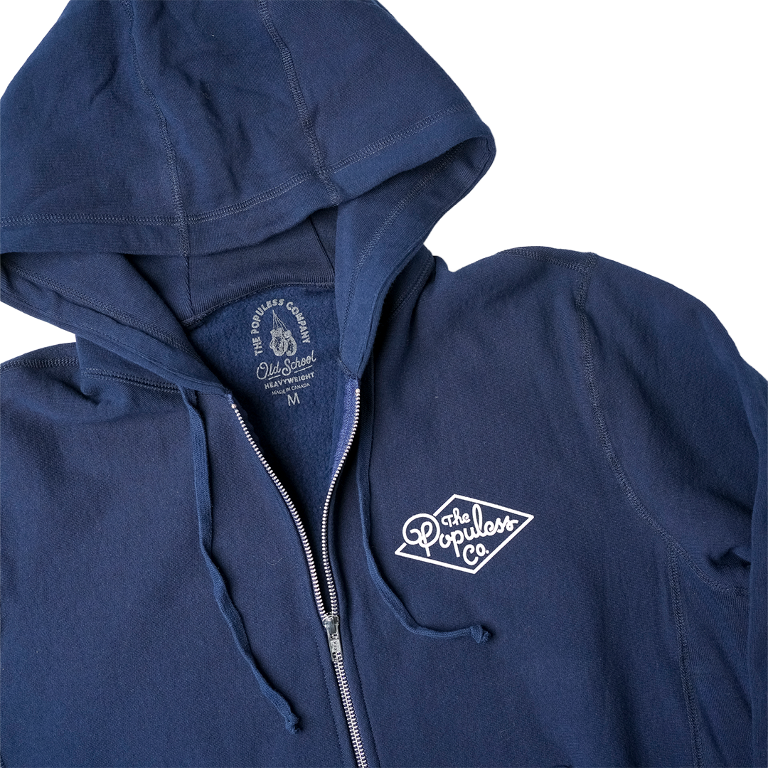 Premium Zip Hoodie - Navy