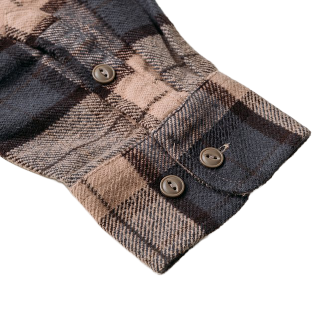 Schott NYC - Heavy Flannel Work Shirt - Khaki/Grey