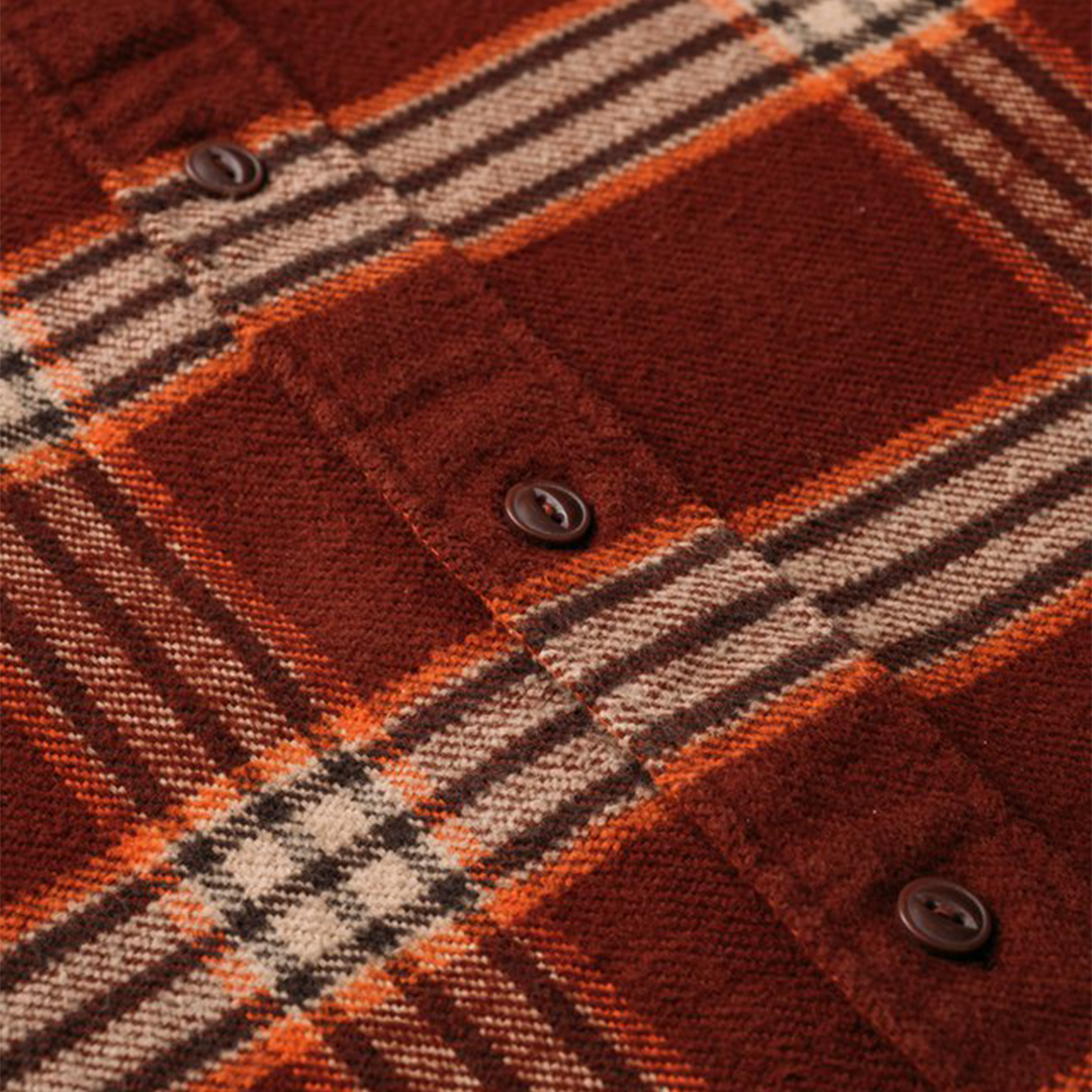 Schott NYC - Heavy Flannel Work Shirt - Root Beer