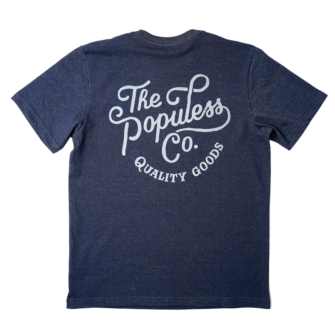 Script Premium Tee - Washed Indigo