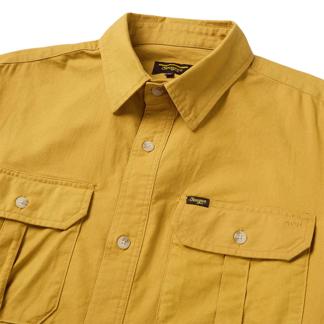 Seager - Chief L/S Overshirt - Amber Gold