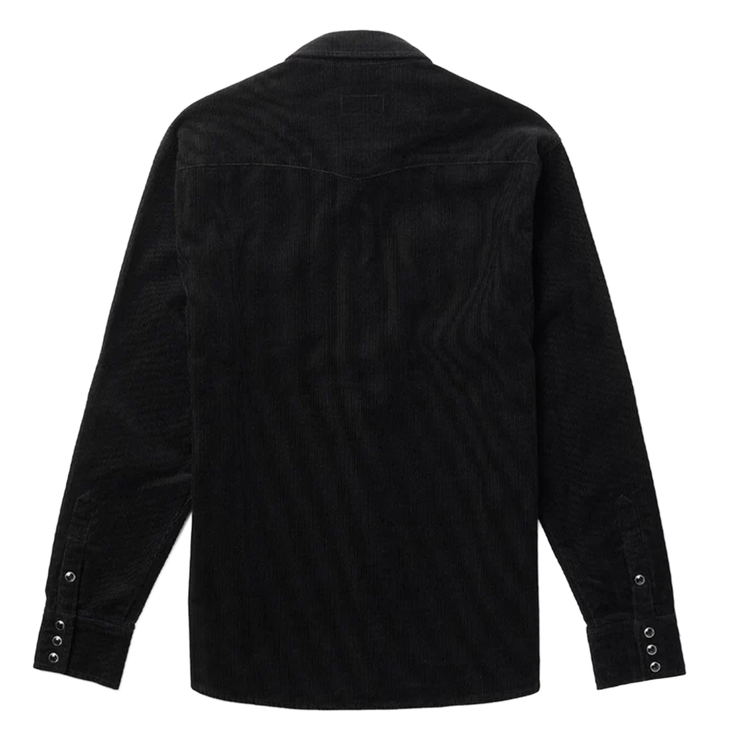 Seager - Reagan Pearl Snap - Black Corduroy