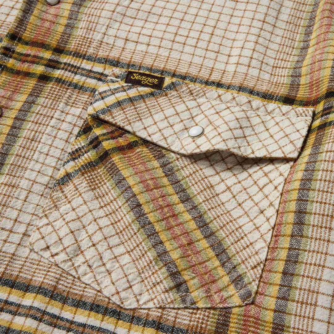 Whippersnapper S/S Shirt - White Wash Plaid