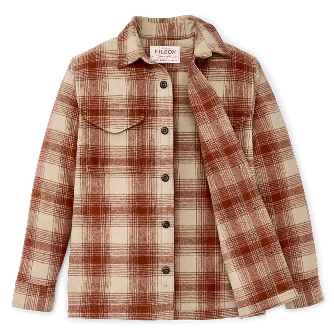 Wool Jac-Shirt - Brick Multi Plaid