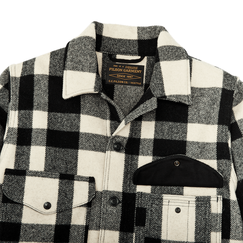 Filson Mackinaw Wool Cruiser Jacket Natural / Black Heritage Plaid The Populess Company