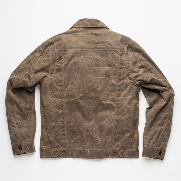 Freenote - Riders Jacket Waxed Canvas Taupe - The Populess Company