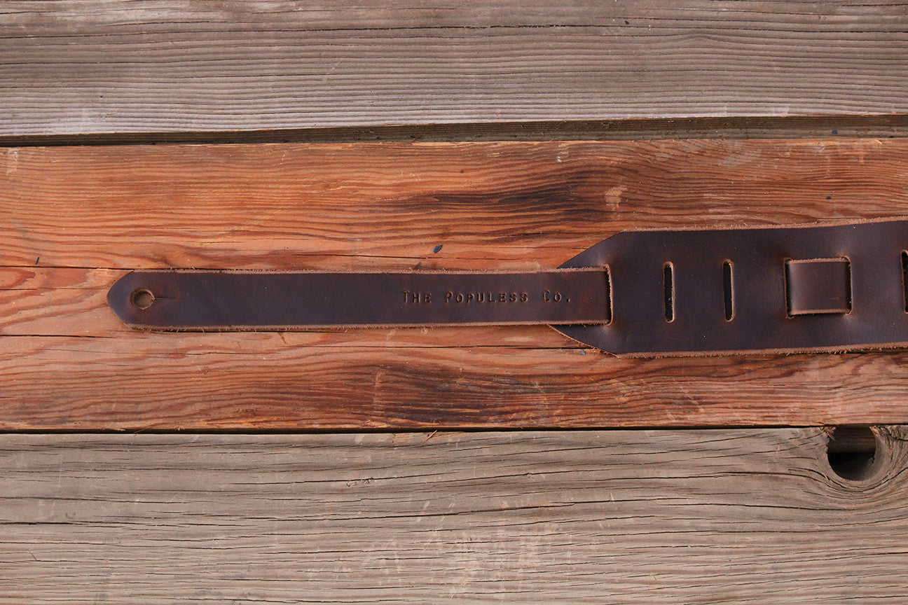 The Lee Guitar Strap - Brown - The Populess Company