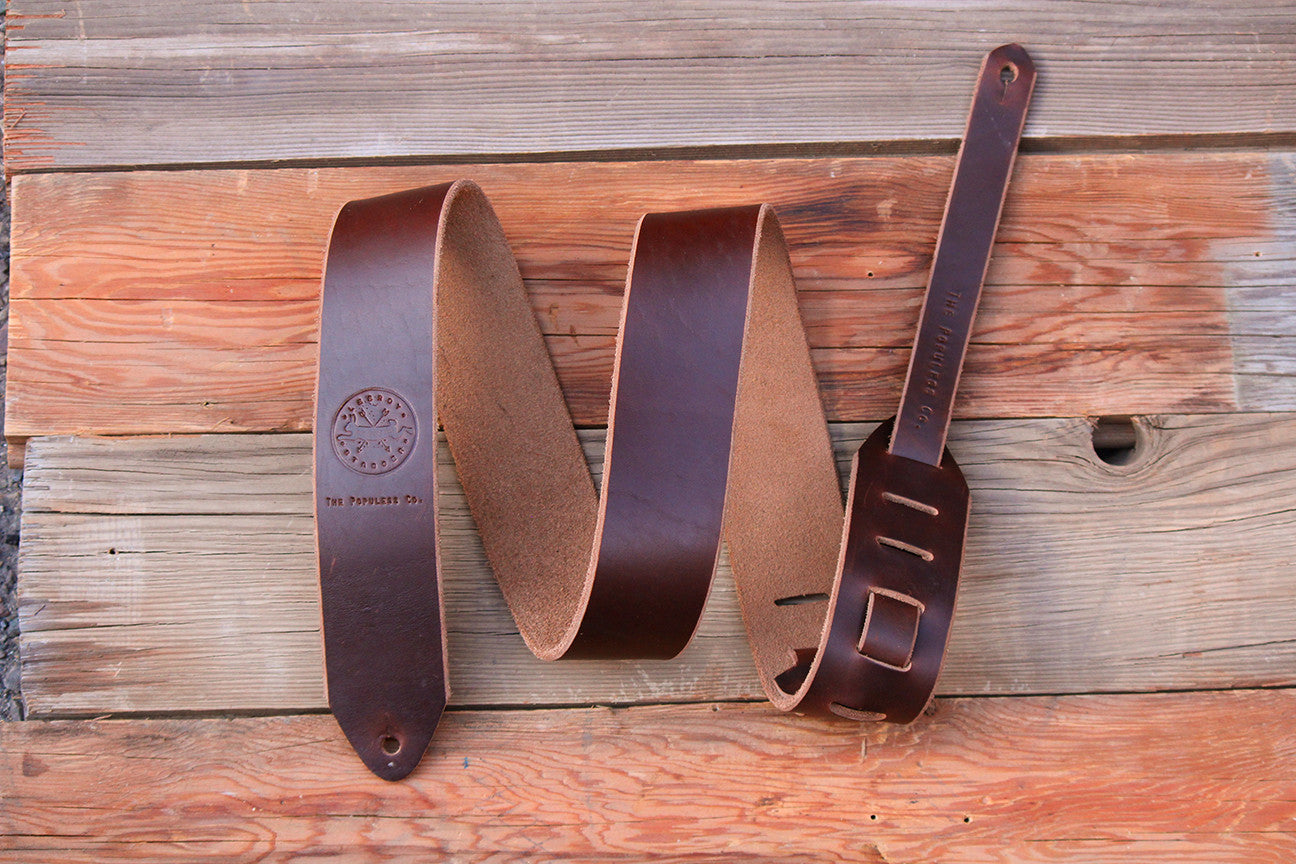 The Lee Guitar Strap - Brown - The Populess Company